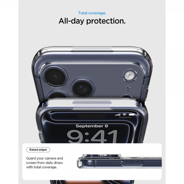 Spigen iPhone 17 Pro Max Ultra Hybrid MagFit -kuori läpinäkyvä grafiitti