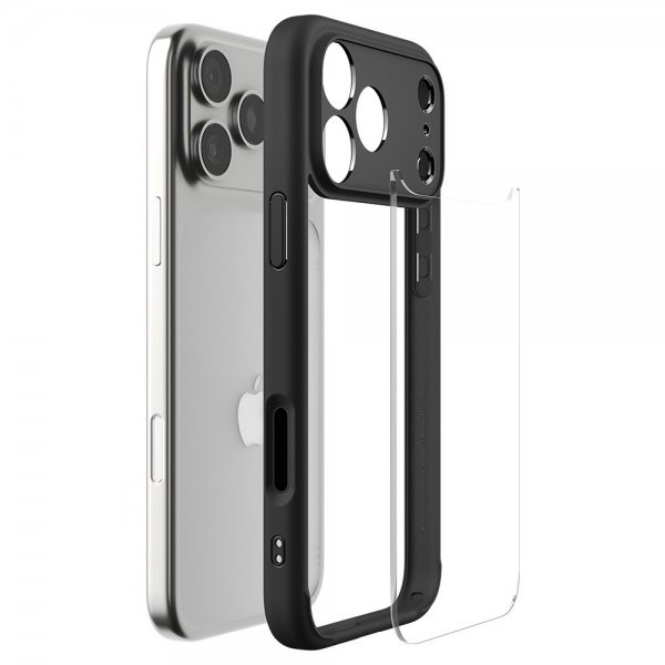 Spigen iPhone 17 Pro Max -suojakuori Ultra Hybrid Matte Black