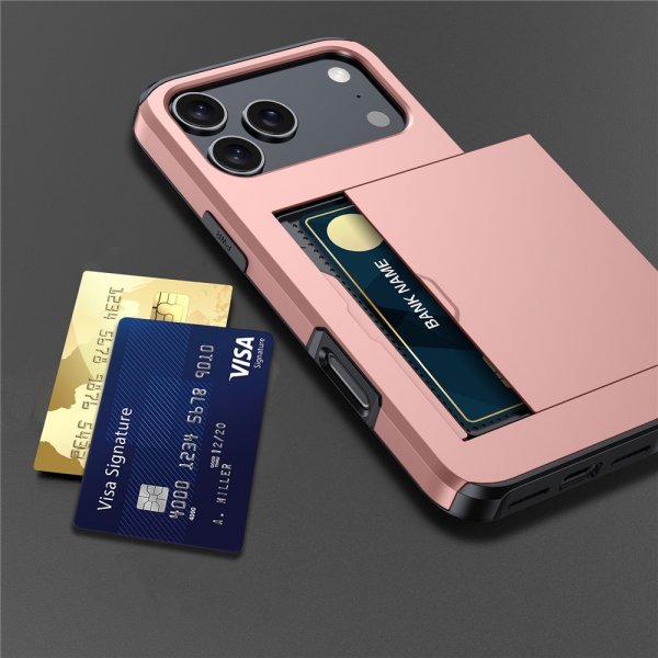 iPhone 17 Pro Kotelo Korttilokero Ruusukulta