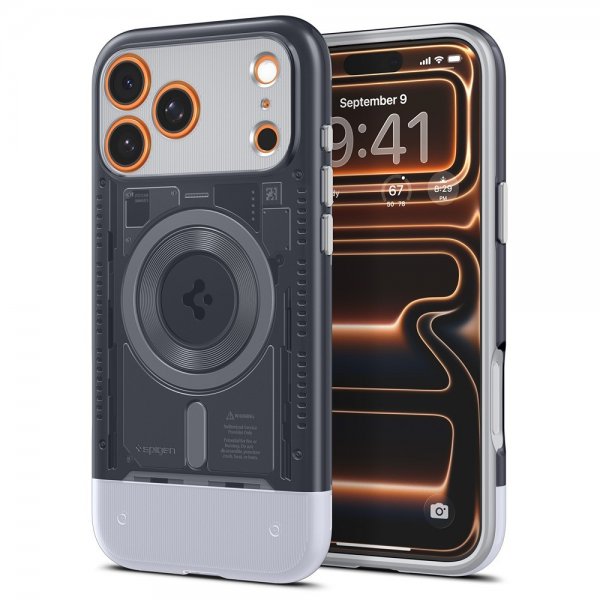 Spigen iPhone 17 Pro -suojakuori Classic C1 MagFit Graphite