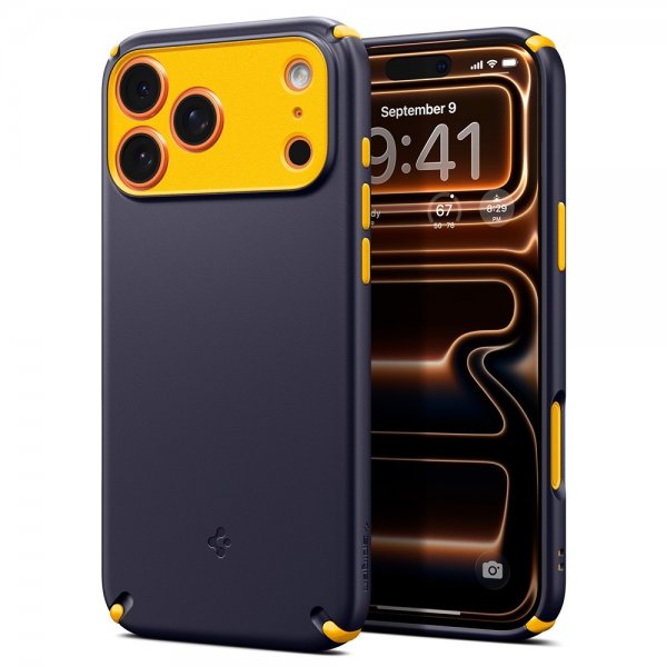 Spigen iPhone 17 Pro -kuori Nano Pop Hybrid MagFit Blueberry Navy