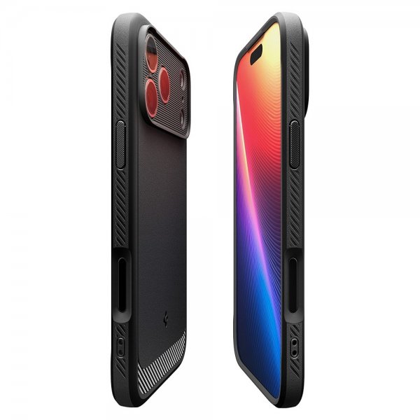 Spigen iPhone 17 Pro -kuori Rugged Armor MagFit Matte Black