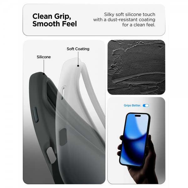Spigen iPhone 17 Pro Silikonikuori Silicone Fit MagFit Abyss Green