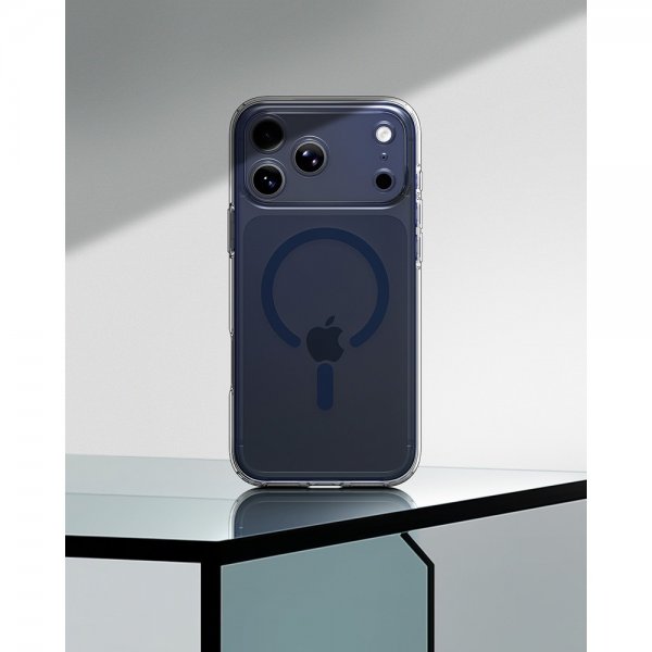 Spigen iPhone 17 Pro Ultra Hybrid MagFit -suojakuori, kirkas, Deep Blue