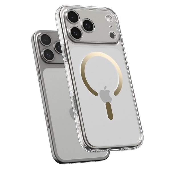 Spigen iPhone 17 Pro Ultra Hybrid MagFit Clear Gold -kuori