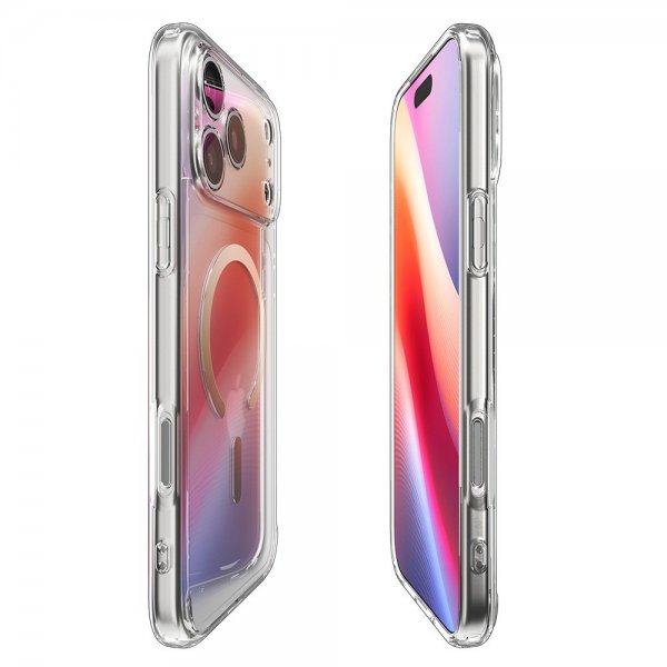 Spigen iPhone 17 Pro Ultra Hybrid MagFit Clear Gold -kuori