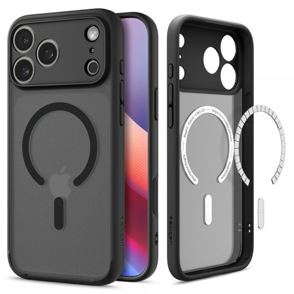 Spigen iPhone 17 Pro Ultra Hybrid MagFit Frost Black -suojakuori