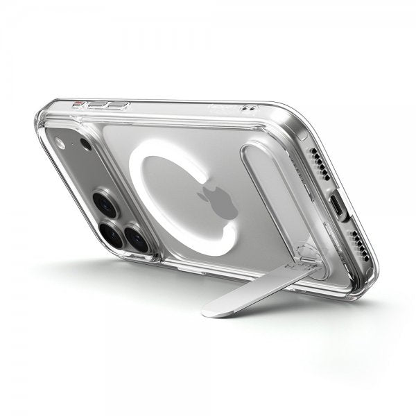 Spigen iPhone 17 Pro -suojakuori Ultra Hybrid S MagFit Clear White