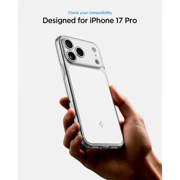 Spigen iPhone 17 Pro Ultra Hybrid T MagFit kiiltävä valkoinen suojakuori