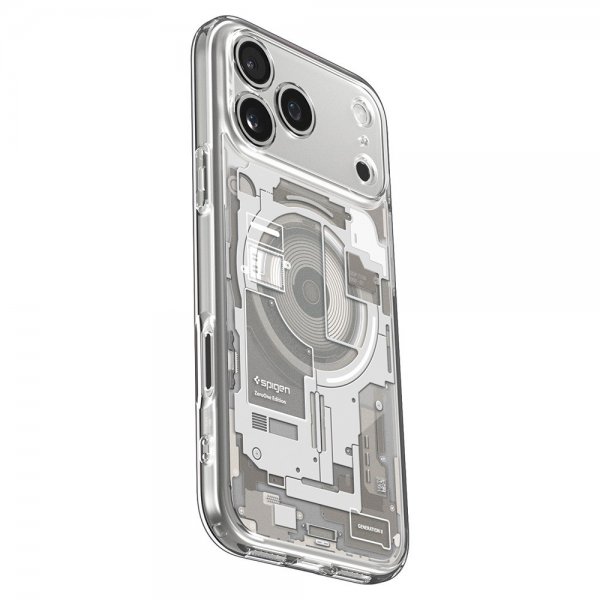 Spigen iPhone 17 Pro -suojakuori Ultra Hybrid Zero One MagFit Natural Titanium