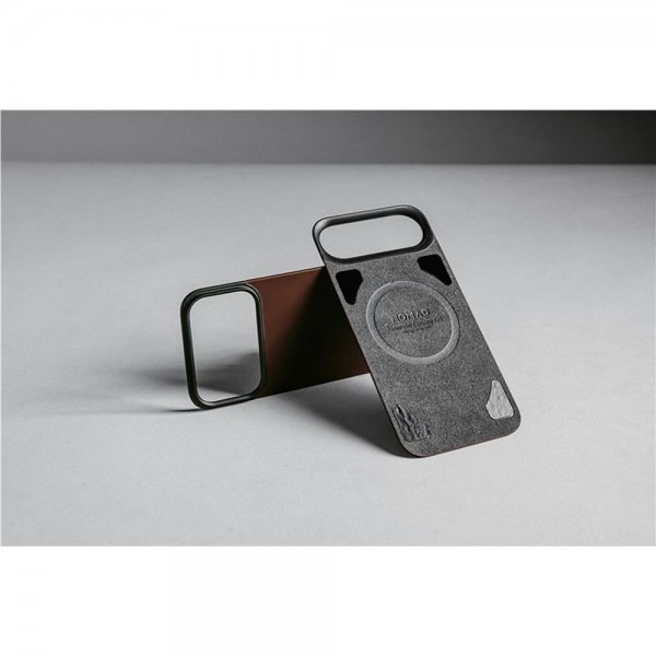 Nomad iPhone 17 Pro Skin Mag Leather Back Musta