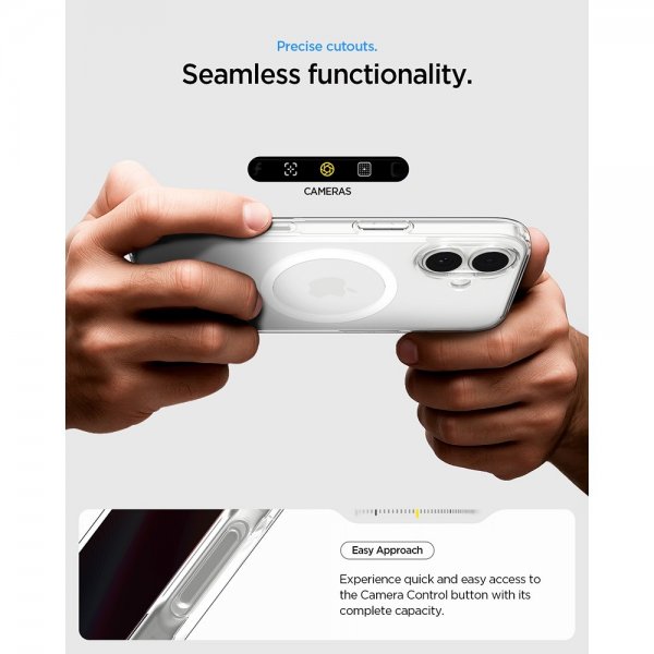 Spigen iPhone 17 -suojakuori Ultra Hybrid MagFit Clear White