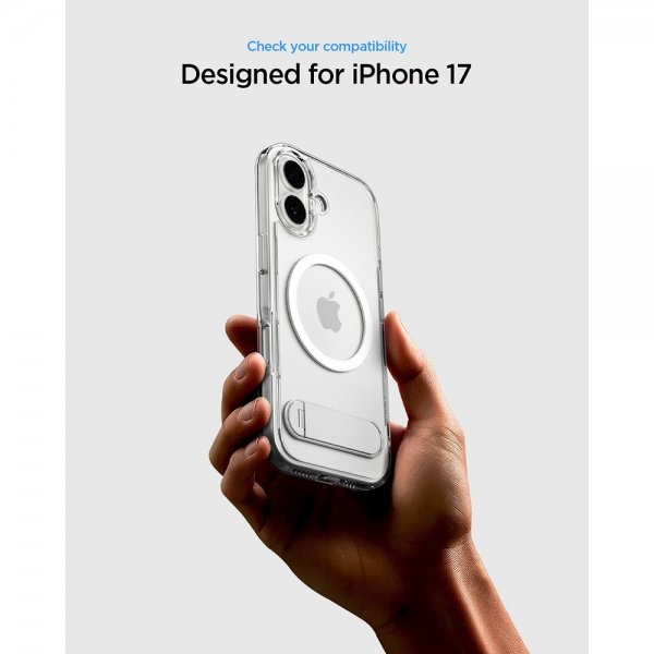 Spigen iPhone 17 -suojakuori Ultra Hybrid S MagFit Clear White