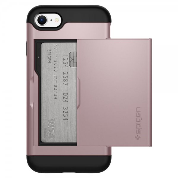 Spigen iPhone 7/8/SE kuori Slim Armor CS ruusukulta
