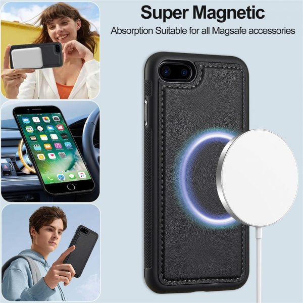 Nordic Covers iPhone 7/8/SE Suojakotelo irrotettavalla MagSafe-kuorella Raven Black