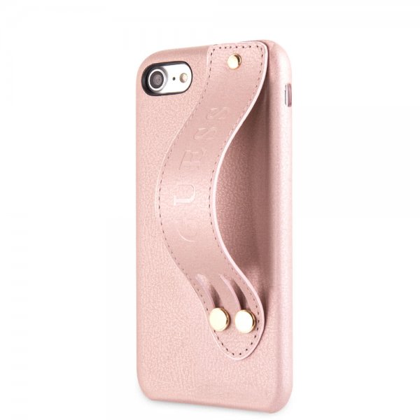 Guess iPhone 7/8/SE Kuori Saffiano Strap Case Ruusukulta