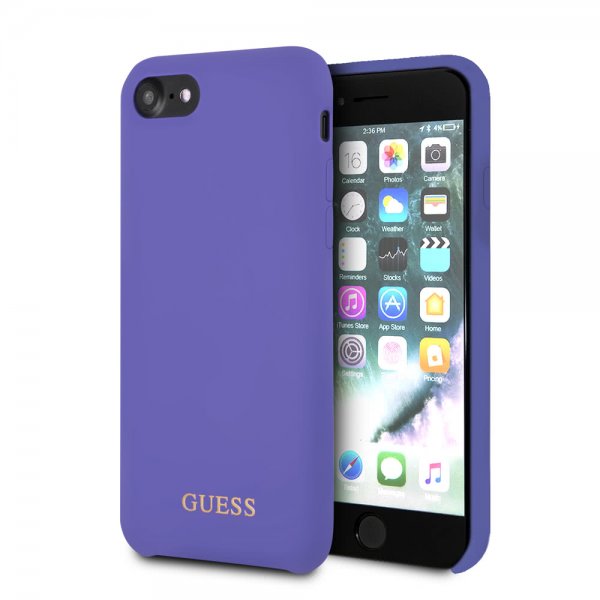 Guess iPhone 7/8/SE Kuori Silicone Logo Lila