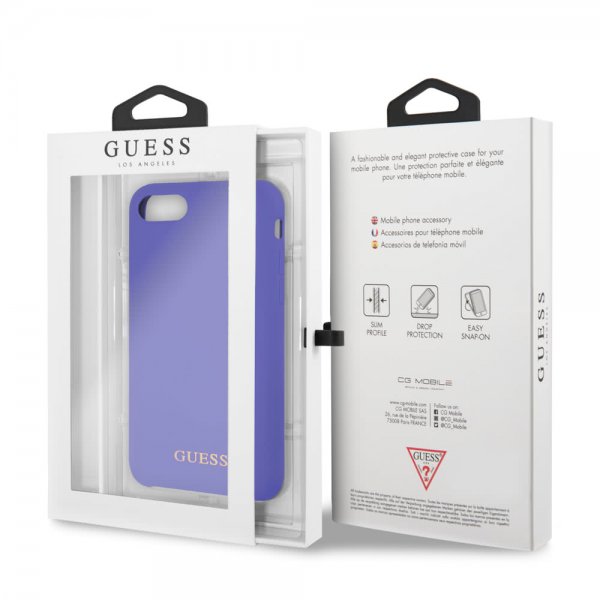 Guess iPhone 7/8/SE Kuori Silicone Logo Lila