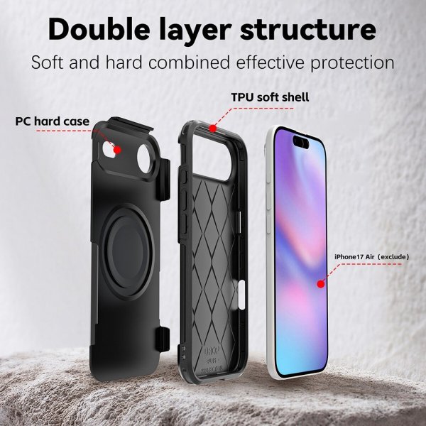 4smarts iPhone Air Kuori Defend Case Ultimag Musta