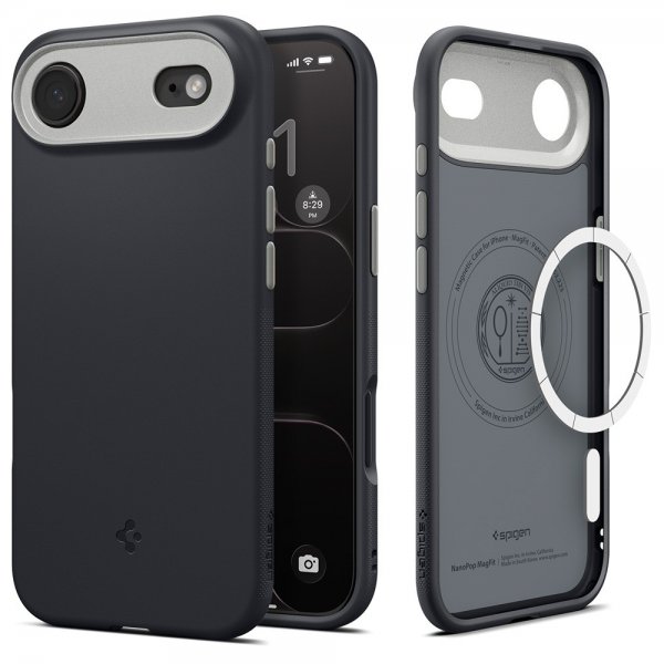 Spigen iPhone Air Kuori Nano Pop MagFit Musta Seesami