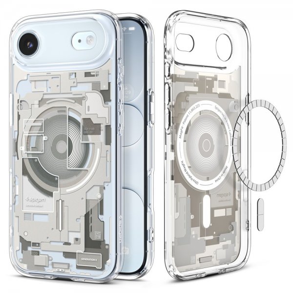 Spigen iPhone Air -kuori Ultra Hybrid Zero One MagFit Natural Titanium
