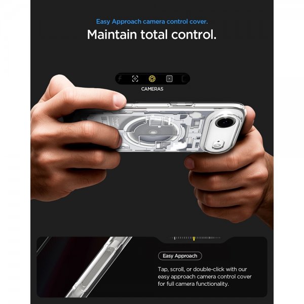 Spigen iPhone Air -kuori Ultra Hybrid Zero One MagFit Natural Titanium