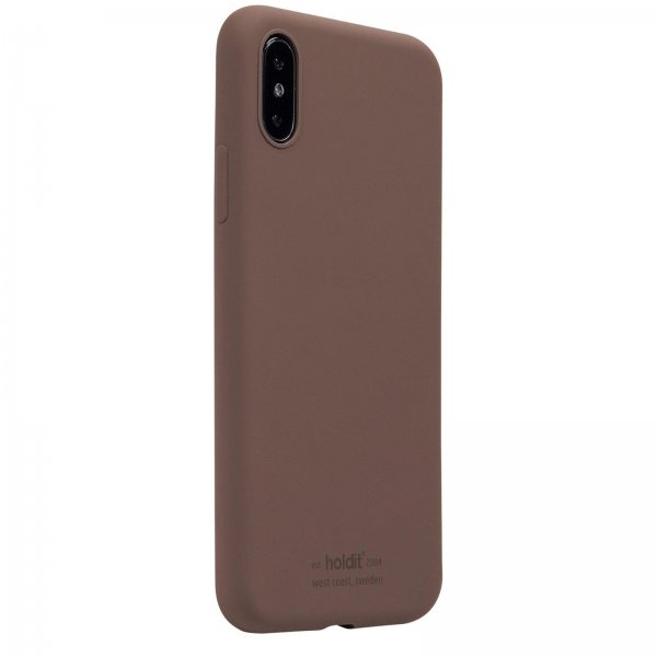 holdit iPhone X/Xs Silikonikuori Dark Brown
