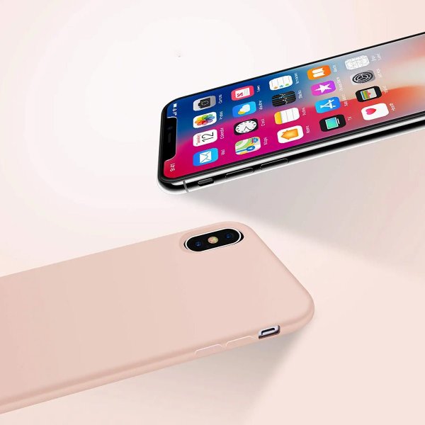 Rvelon iPhone X/iPhone Xs Silikonikuori Beige