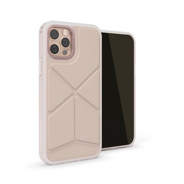 Pipetto iPhone 12 Pro Max -kuori, Origami Snap Dusty Pink