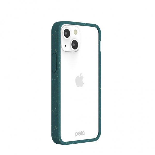 Pela iPhone 13 Mini -kuori, läpinäkyvä vihreä