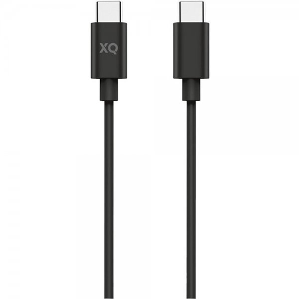 Xqisit Charge & Sync USB-C–USB-C -kaapeli 1 m, musta