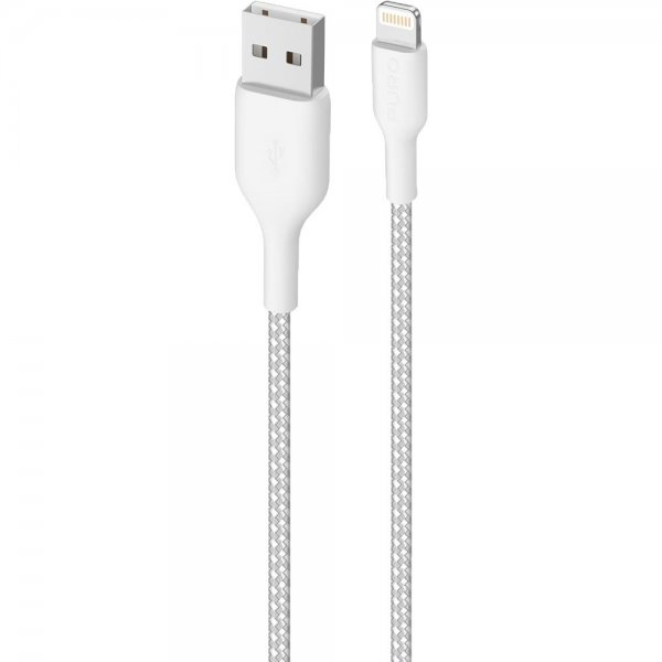 Puro Kabel Ultra Strong Fabric Cable USB-A/Lightning 1,2 m valkoinen