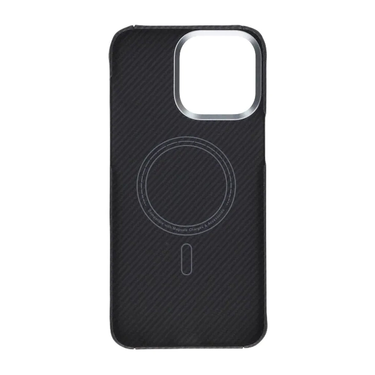 iPhone 15 Pro Max Kuori Kevlar MagSafe Musta raidoilla