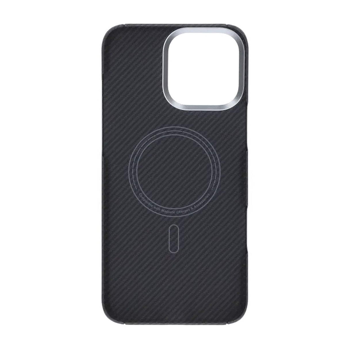 iPhone 16 Pro Max Kuori Kevlar MagSafe Musta raidoilla