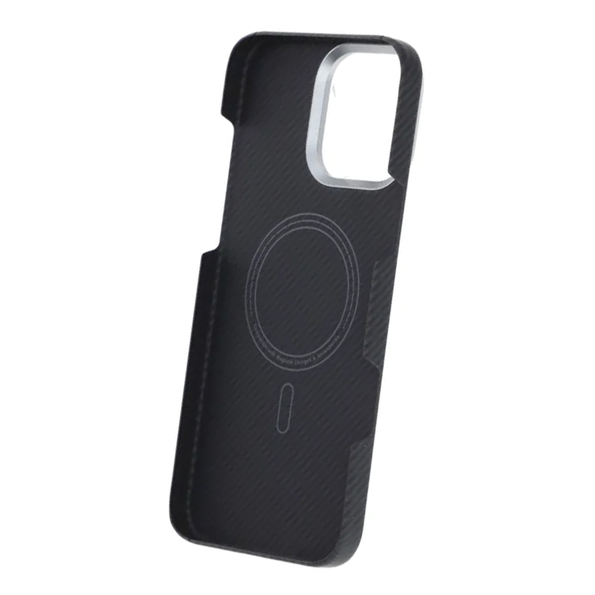 iPhone 16 Pro Max Kuori Kevlar MagSafe Musta raidoilla