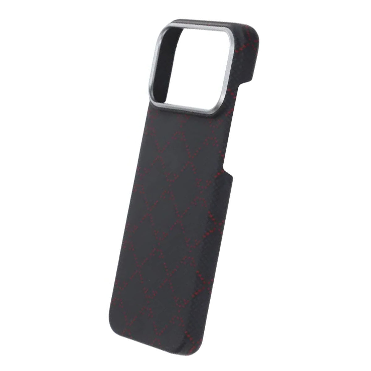 iPhone 17 Pro Max Kuori Kevlar MagSafe Musta-punainen ruudukkokuvio