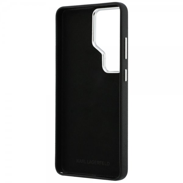 Karl Lagerfeld Samsung Galaxy S26 Ultra -kuori Metal Logo Grained - musta