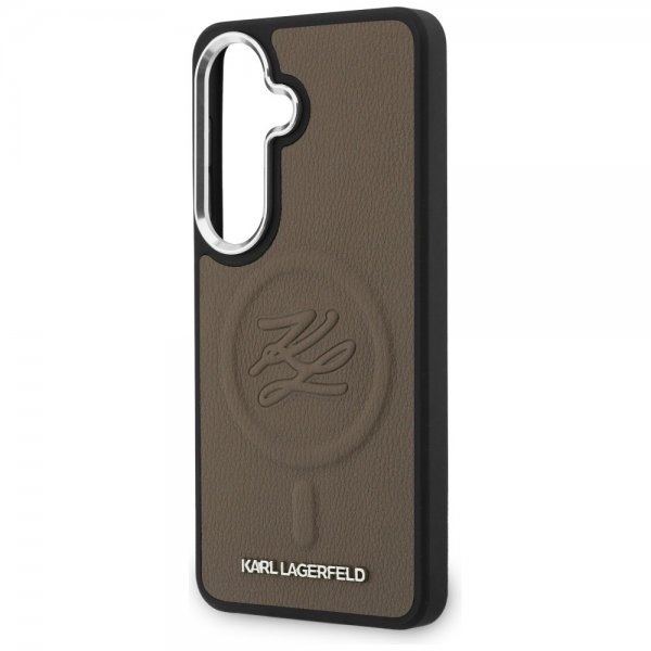 Karl Lagerfeld Samsung Galaxy S26 Plus Kuori Embossed MagSafe Ruskea