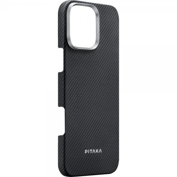 Pitaka iPhone 16 Pro Max Kuori Ultra-Slim Case MagSafe Musta/Harmaa Twill