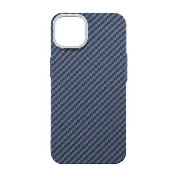 iPhone 14 Kuori Hiilikuitukuvio Sininen