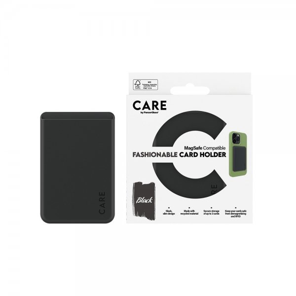 CARE by PanzerGlass Korttikotelo Muodikas Korttikotelo MagSafe Musta