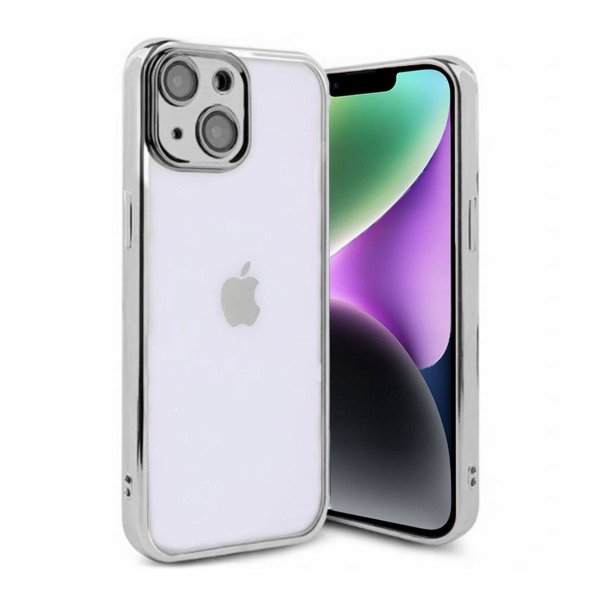 iPhone 14 Kuori Glitter Läpinäkyvä Iskunkestävä Hopea
