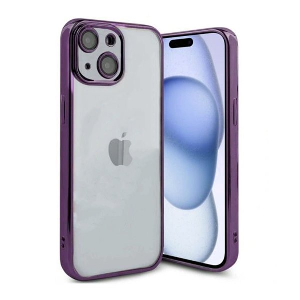 iPhone 15 Kuoret Kimalteleva Läpinäkyvä Iskunkestävä Violetti