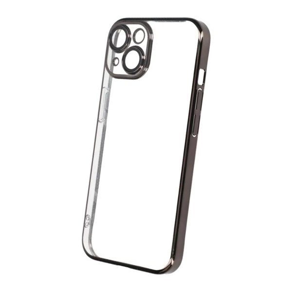 iPhone 15 Kuori Glitter Läpinäkyvä Iskunkestävä Musta