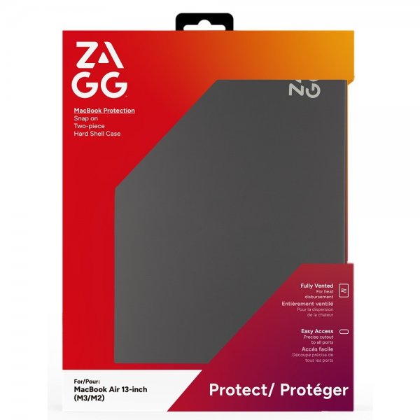 ZAGG MacBook Air 13 M2 (A2681)/M3 (A3113) Suojakuori Hardshell Smoke