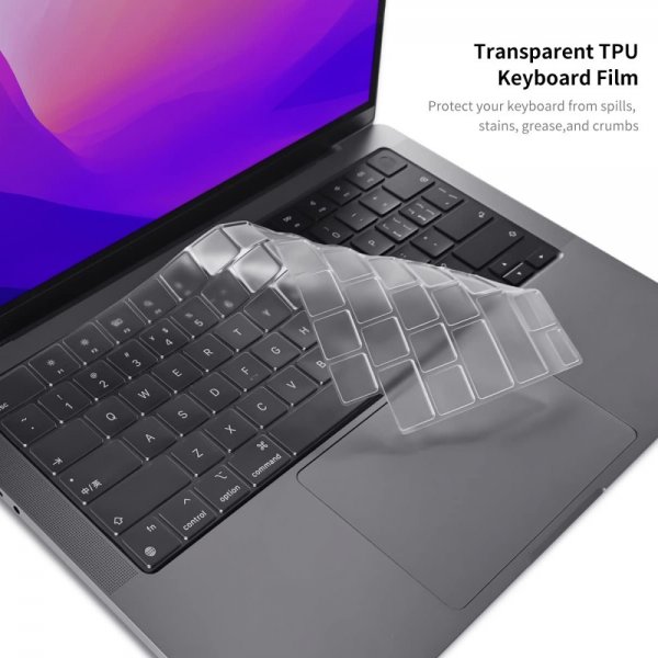 Enkay MacBook Air 15 M2 (A2941) Kuori näppäimistön suojalla, pinkki