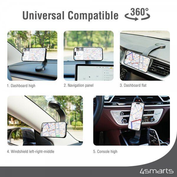 4smarts MagSafe Autoteline Qi2 Car Charging Set