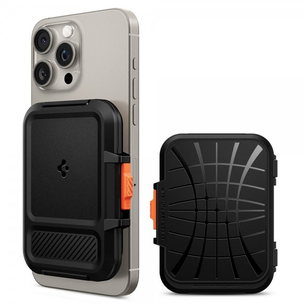 Spigen MagSafe-korttikotelo Lock Fit MagFit Musta