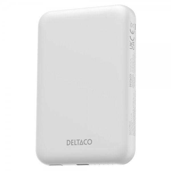 Deltaco MagSafe-varavirtalähde 5000 mAh 20W Valkoinen