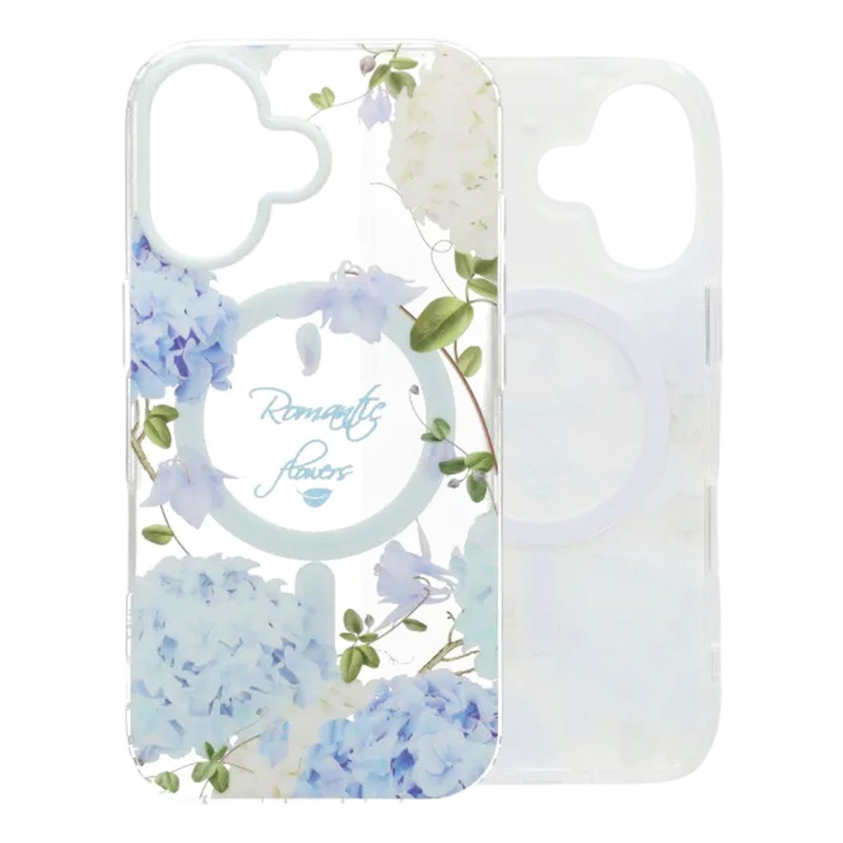 iPhone 17 Kuori Floral Matte MagSafe Sininen